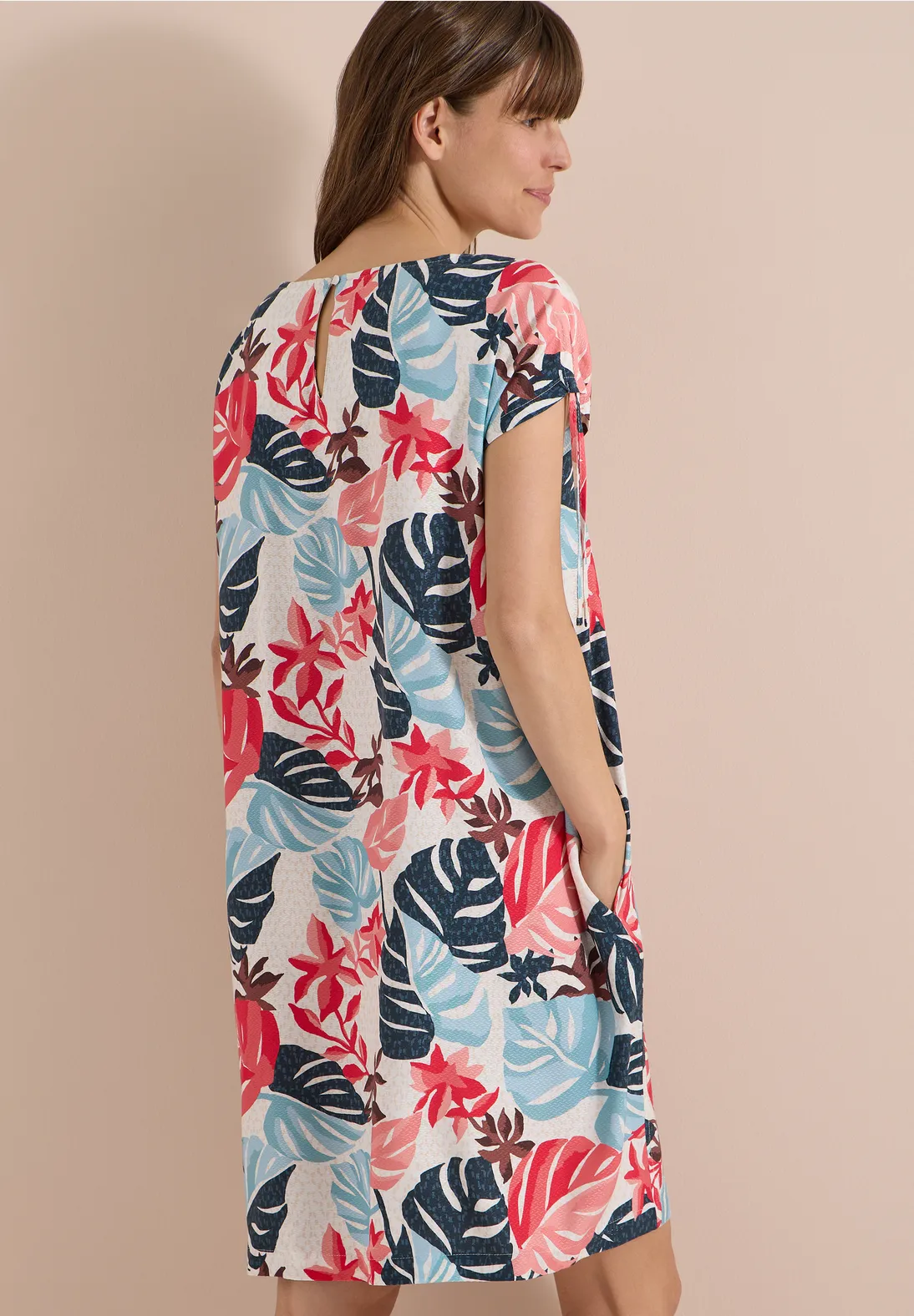Cecil Print Dress - Light Alabaster White