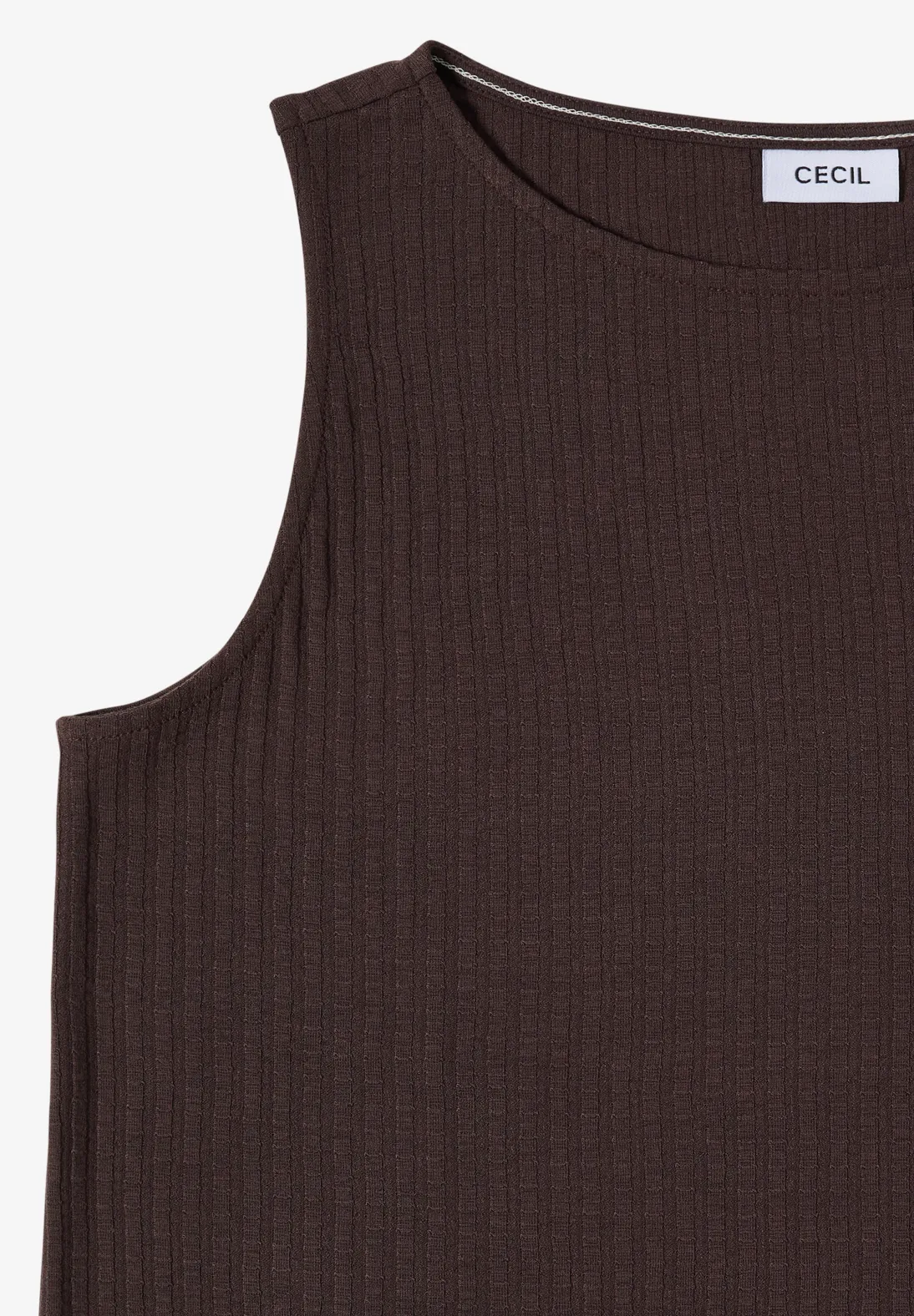 Cecil Top mit Struktur - Brown Cacao