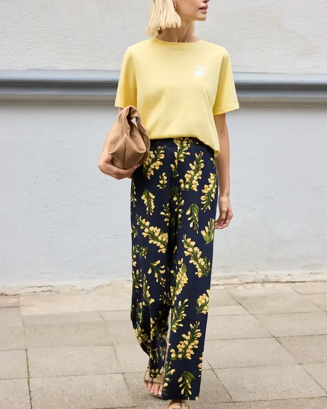 Street One Studio Mid Waist Culotte - Maritime Blue