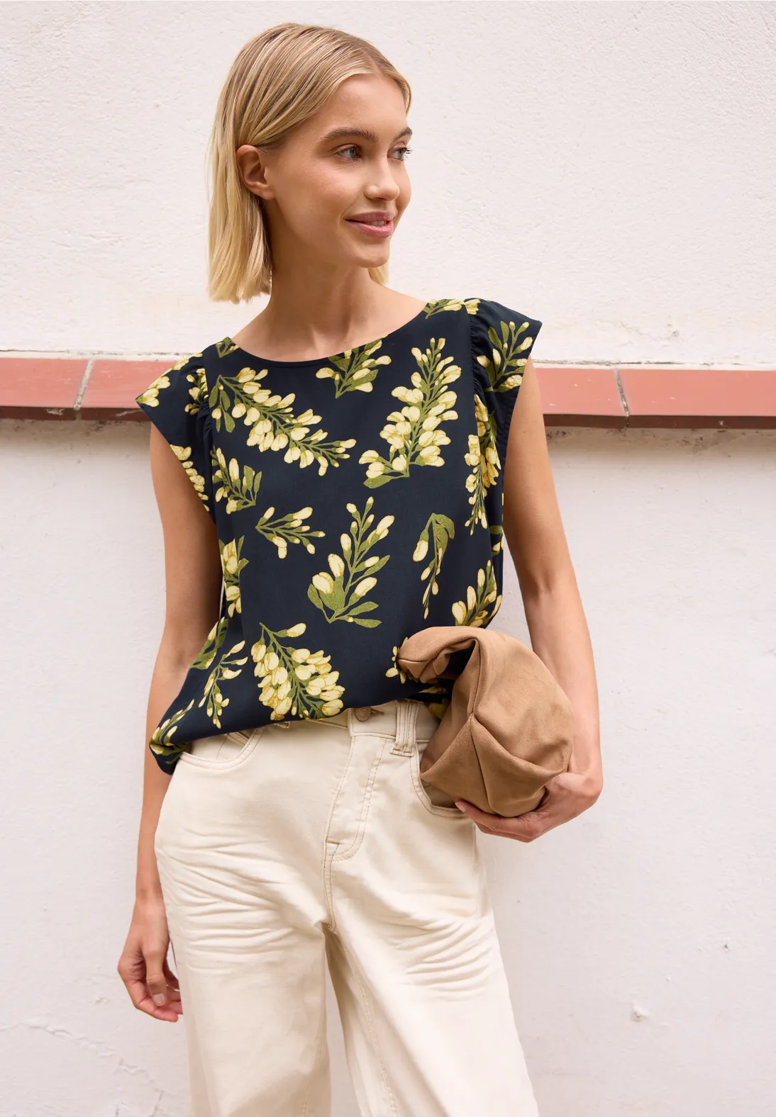 Street One Studio Round Neck Blouse - Maritime Blue