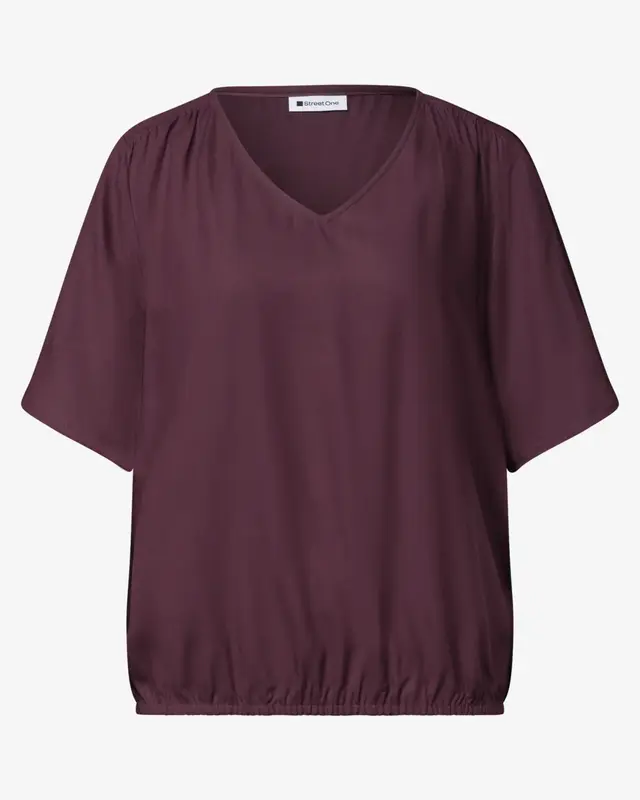 Street One Blouse Shirt Korte Mouwen - Rustic Rouge