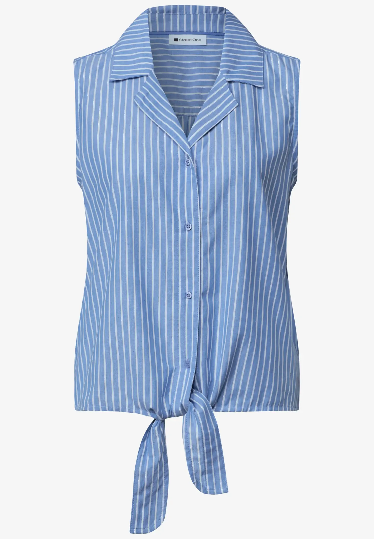 Street One Blousetop Bowlingcollar - Original Blue