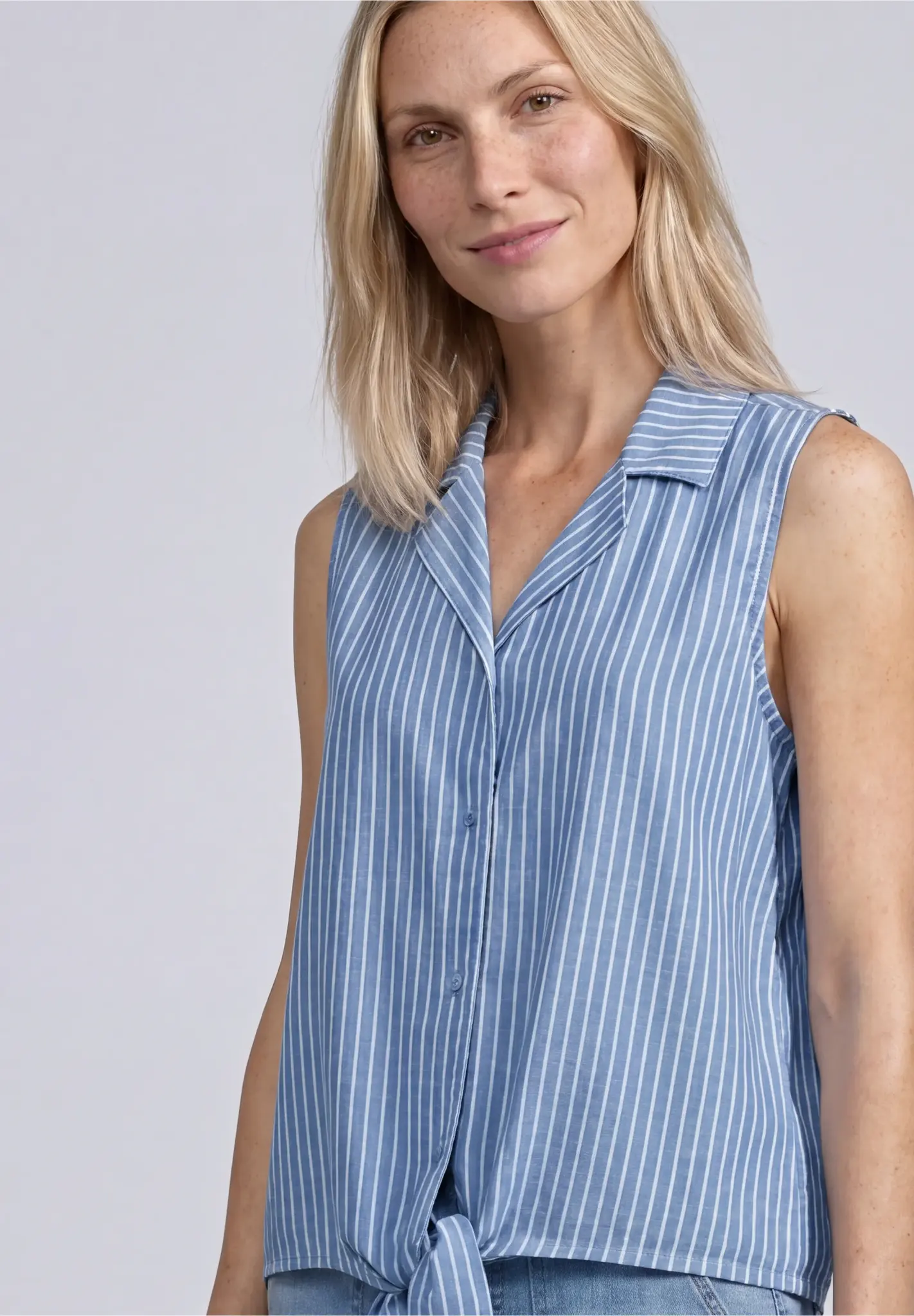 Street One Blousetop Bowlingcollar - Original Blue