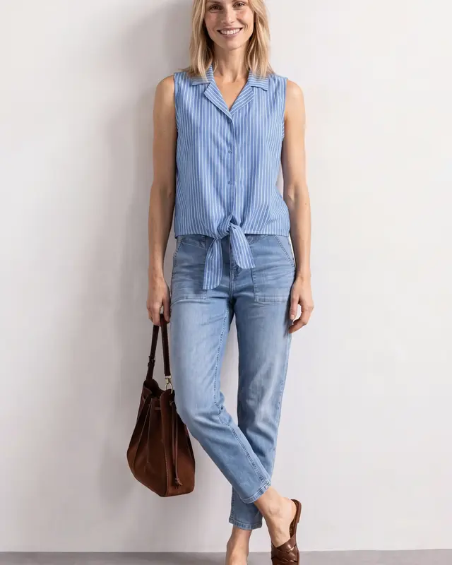 Street One Blousetop Bowlingcollar - Original Blue