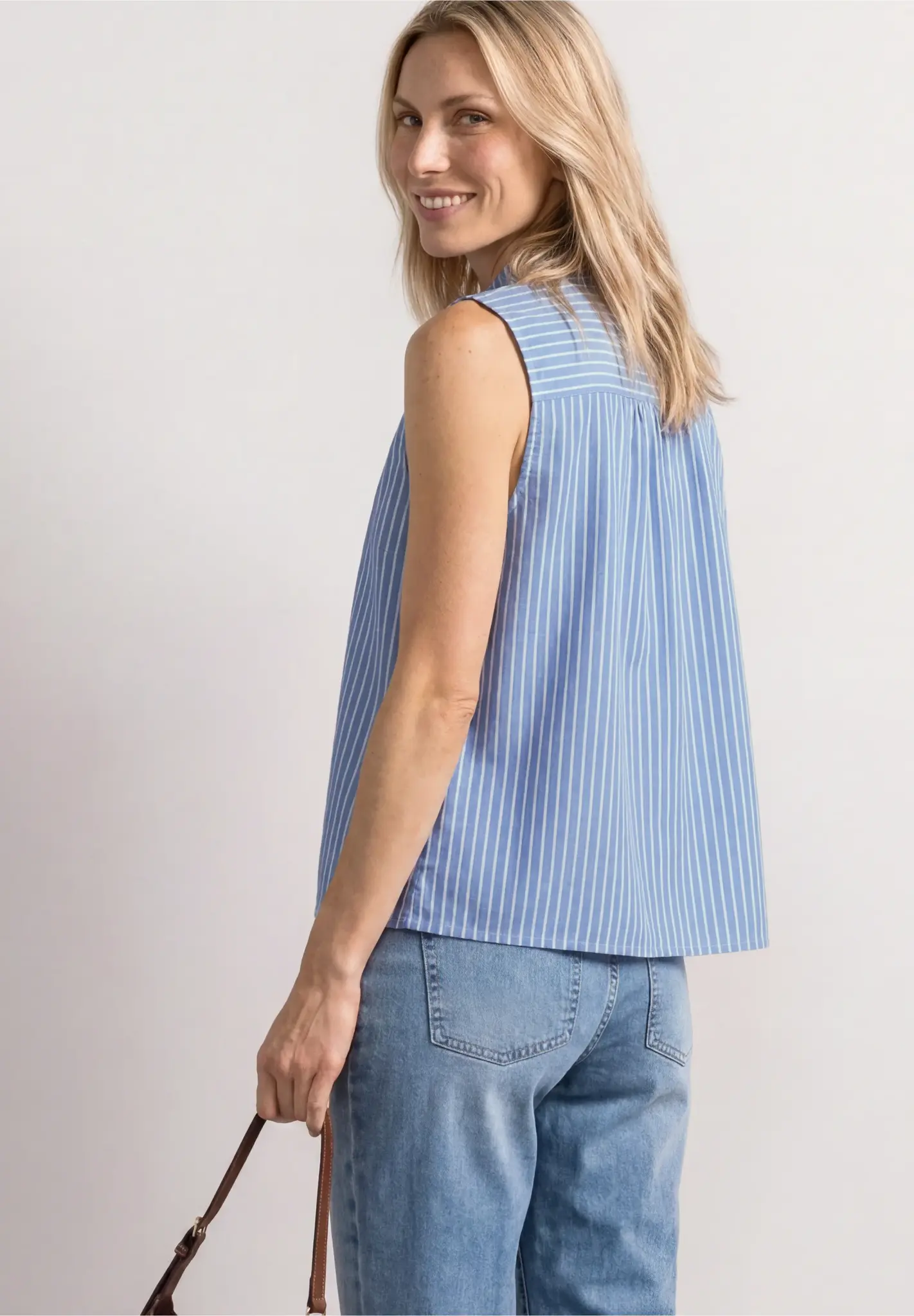 Street One Blousetop Bowlingkraag - Original Blue