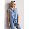 Blousetop Bowlingkraag - Original Blue