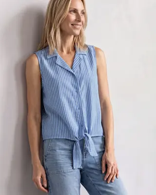 Street One Blousetop Bowlingcollar - Original Blue