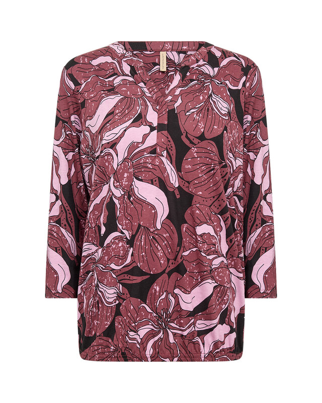 Soyaconcept Shirt Felicity AOP 548 - Oxblood Red Combi