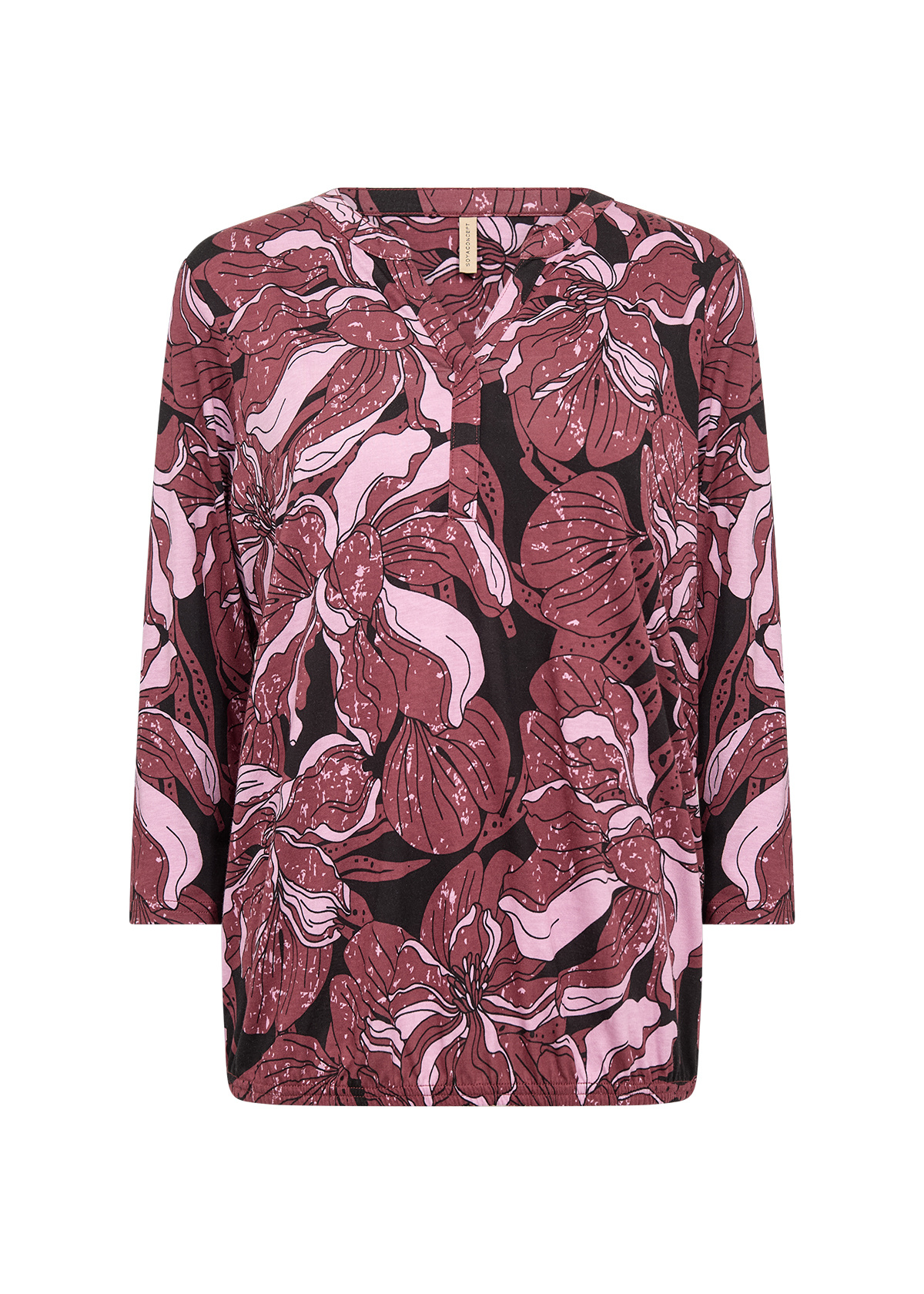 Soyaconcept Shirt Felicity AOP 548 - Oxblood Red Combi