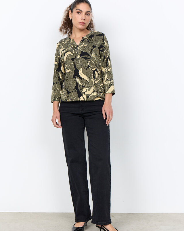 Soyaconcept Shirt Felicity AOP 548 - Grape Leaf Combi