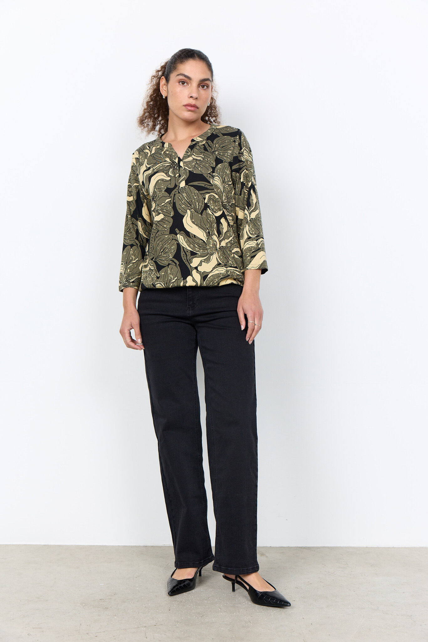 Soyaconcept Shirt Felicity AOP 548 - Grape Leaf Combi