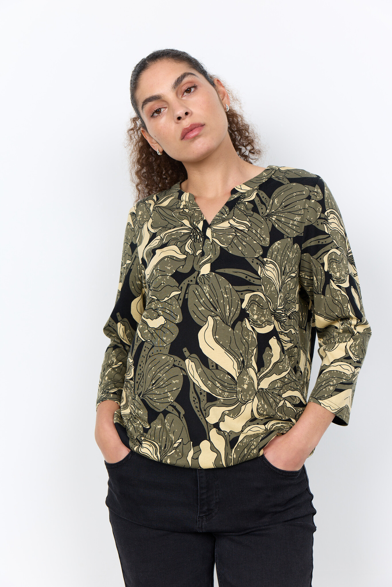 Soyaconcept Shirt Felicity AOP 548 - Grape Leaf Combi