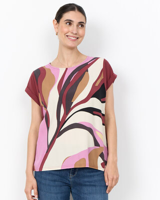 Soyaconcept T-Shirt Gail 2 - Oxblood Red Combi
