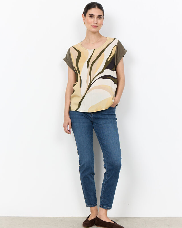 Soyaconcept T-Shirt Gail 2 - Grape Leaf Combi