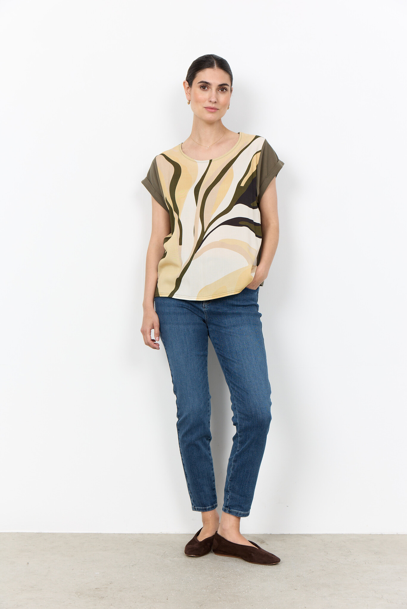 Soyaconcept T-Shirt Gail 2 - Grape Leaf Combi