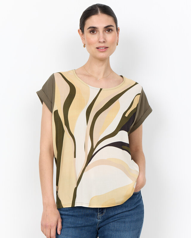 Soyaconcept T-Shirt Gail 2 - Grape Leaf Combi