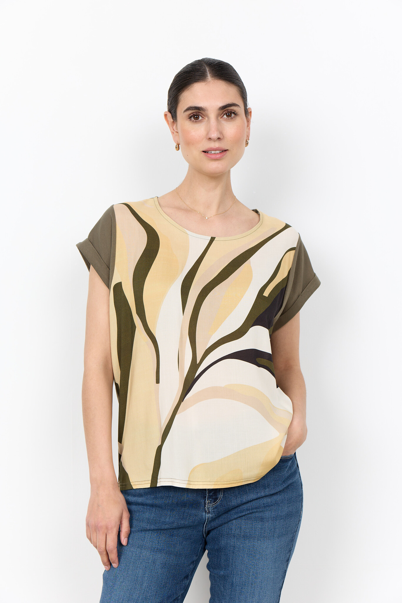 Soyaconcept T-Shirt Gail 2 - Grape Leaf Combi