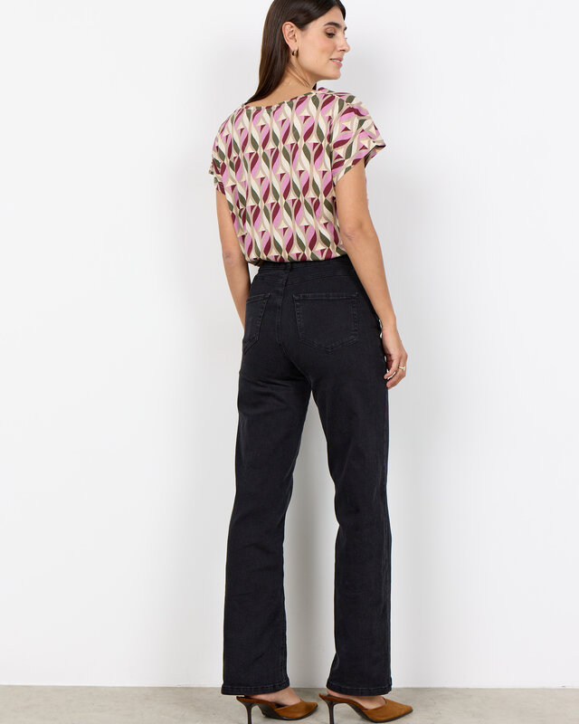 Soyaconcept Shirt Felicity AOP 551 - Oxblood Red Combi