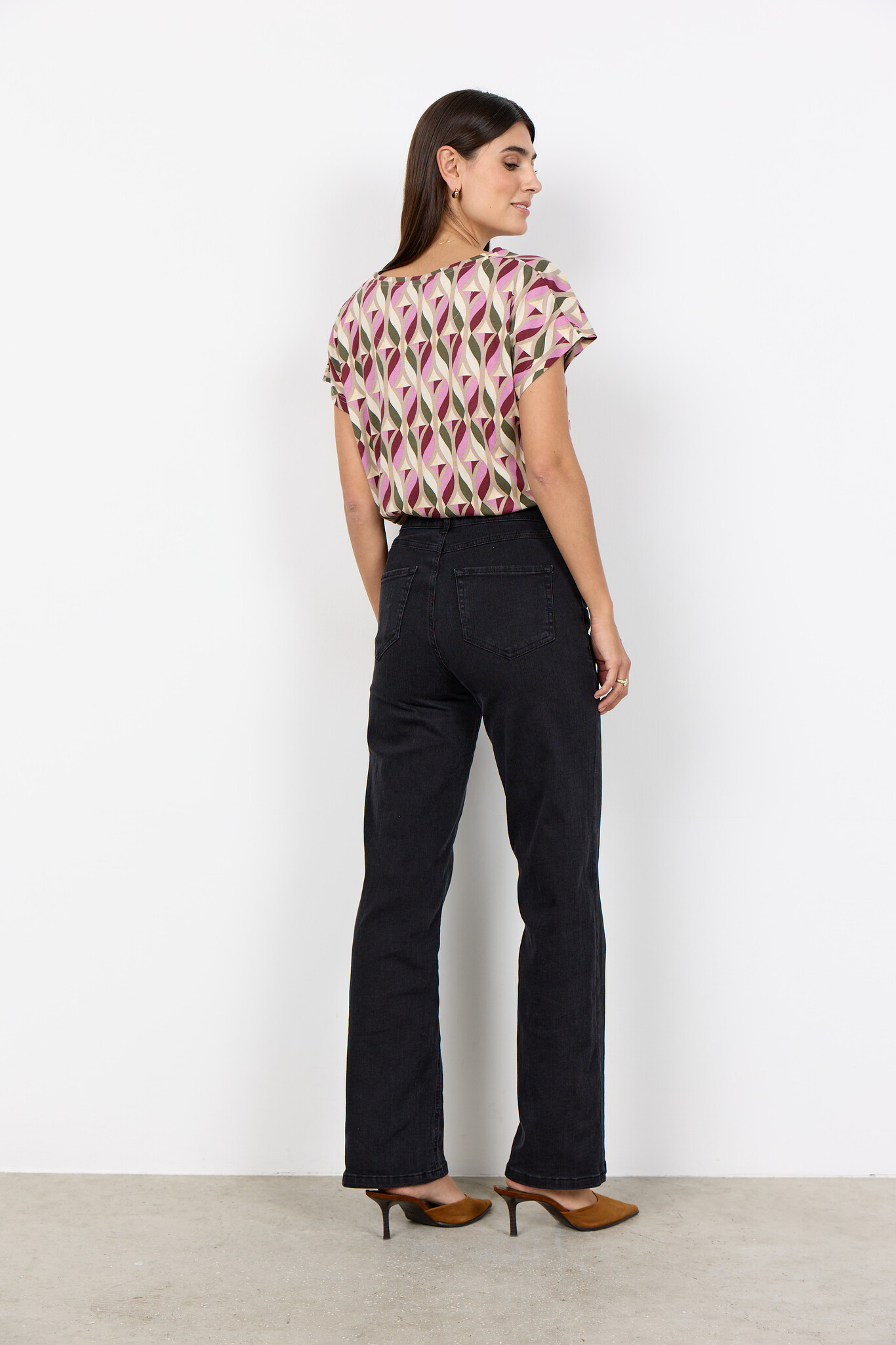 Soyaconcept Shirt Felicity AOP 551 - Oxblood Red Combi