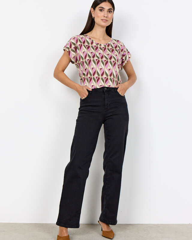 Soyaconcept Shirt Felicity AOP 551 - Oxblood Red Combi