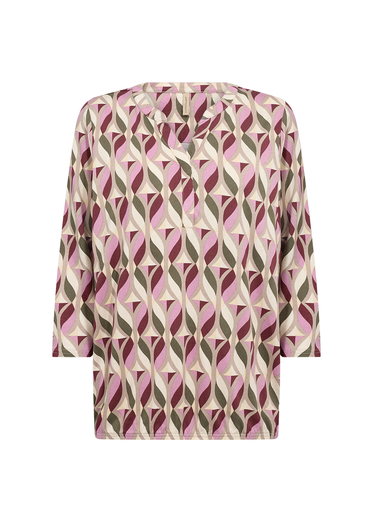 Soyaconcept Shirt Felicity AOP 552 - Oxblood Red Combi