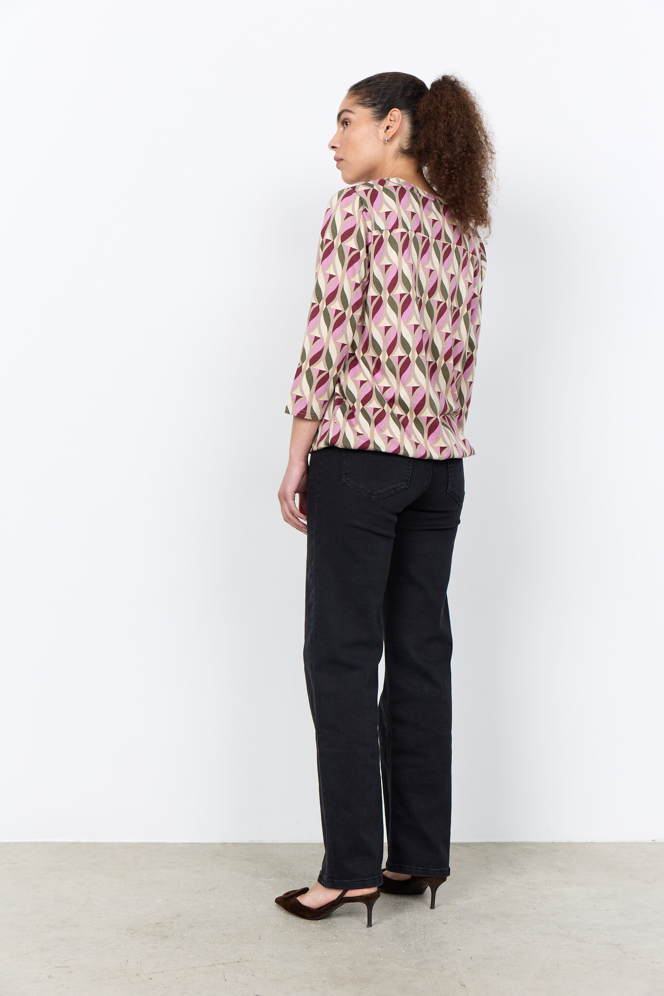 Soyaconcept Shirt Felicity AOP 552 - Oxblood Red Combi