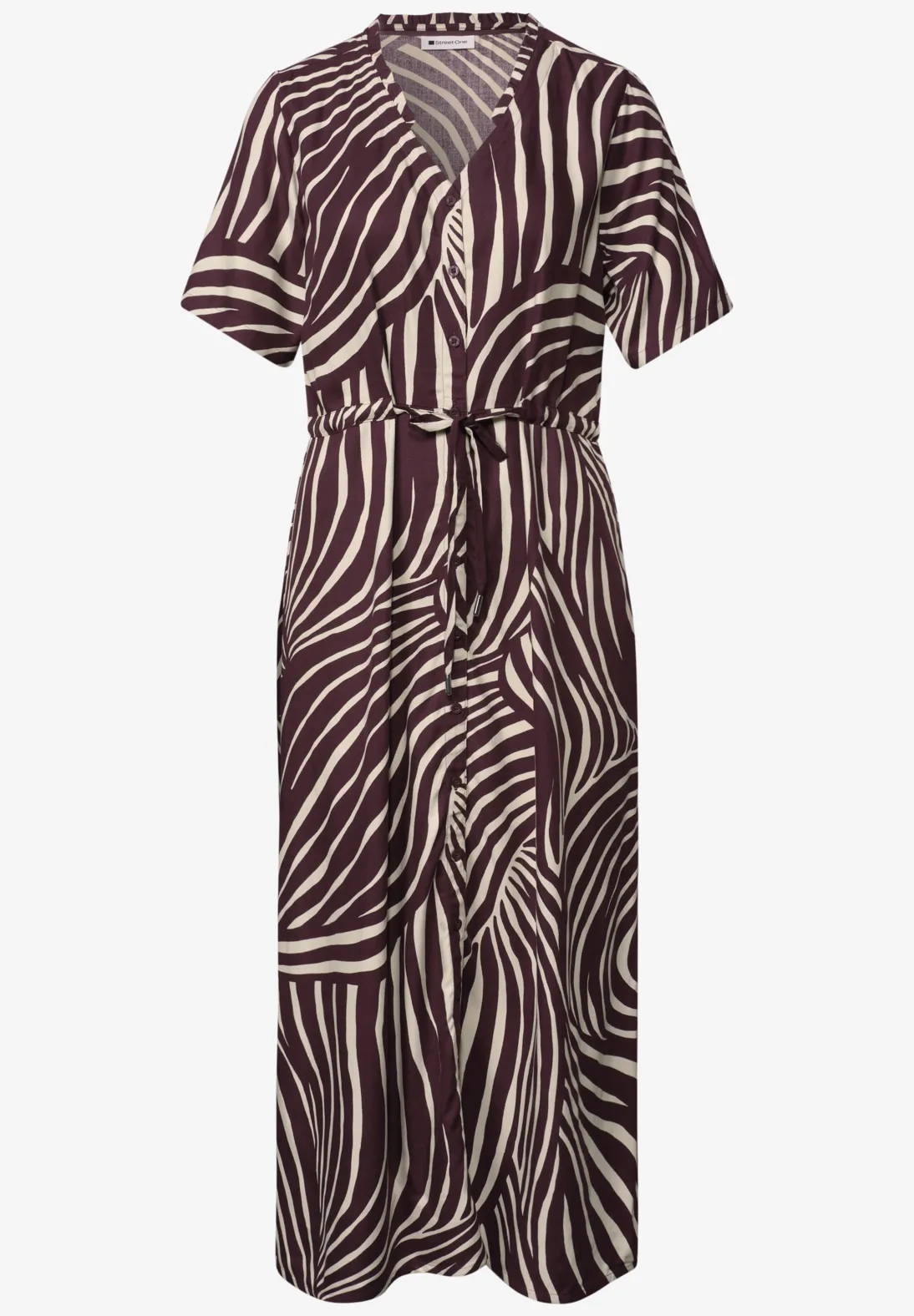 Street One Midi Kleid mit Print - Rustic Rouge