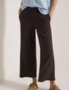 Cecil Wide Leg Broek Seersucker Neele - Brown Cacao