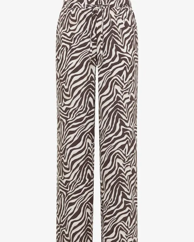 Cecil Zebra Print Broek Neele - Brown Cacao