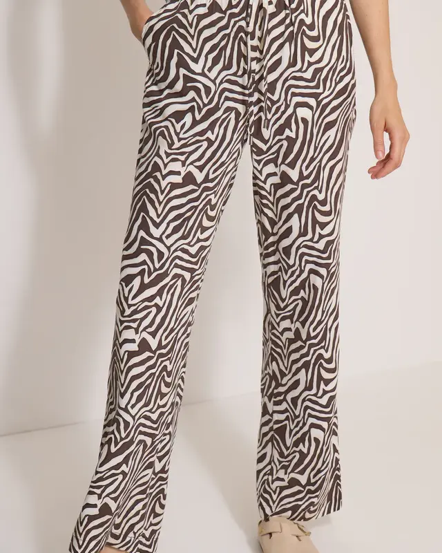 Cecil Zebra Muster Hose Neele - Brown Cacao