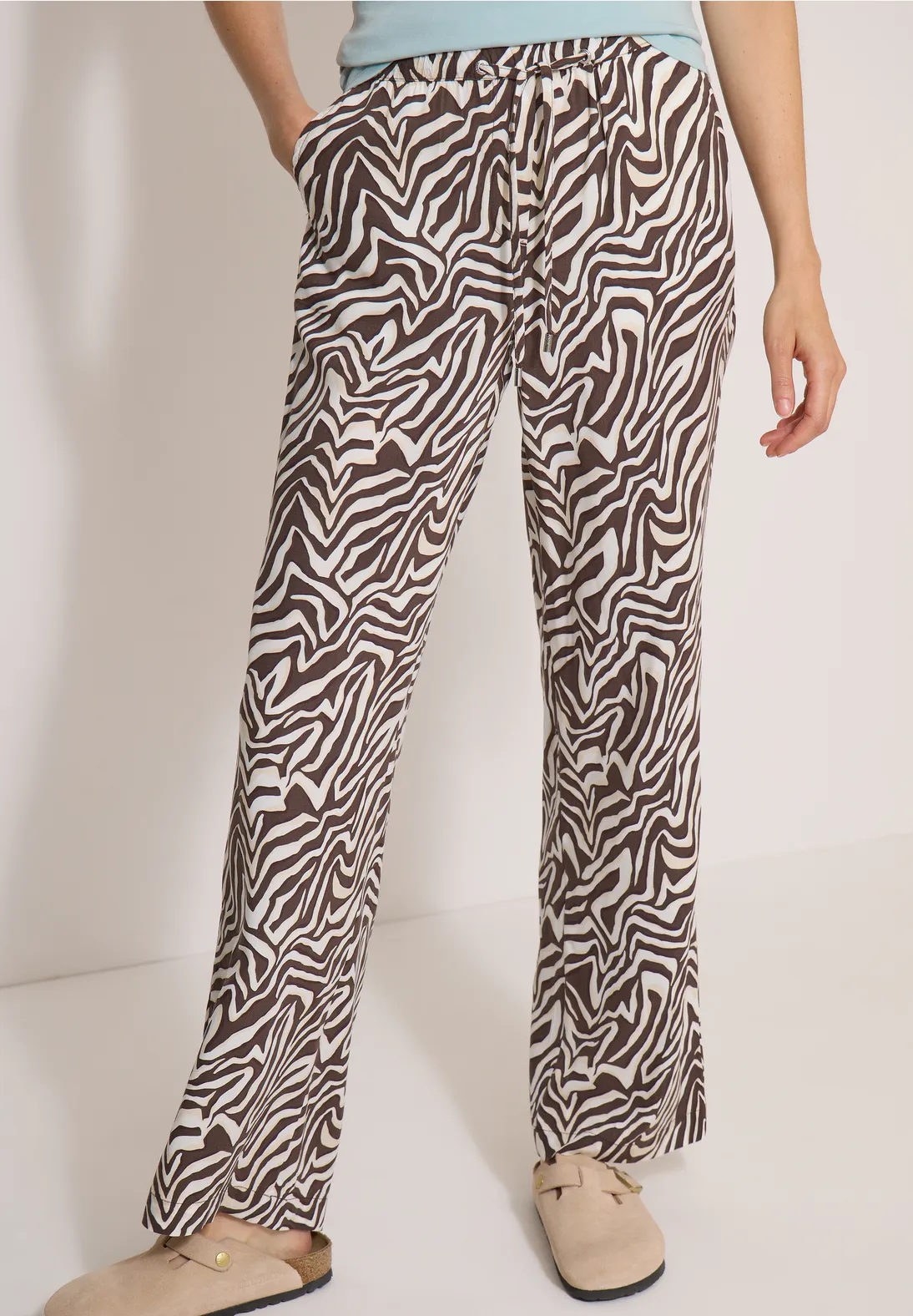 Cecil Zebra Muster Hose Neele - Brown Cacao