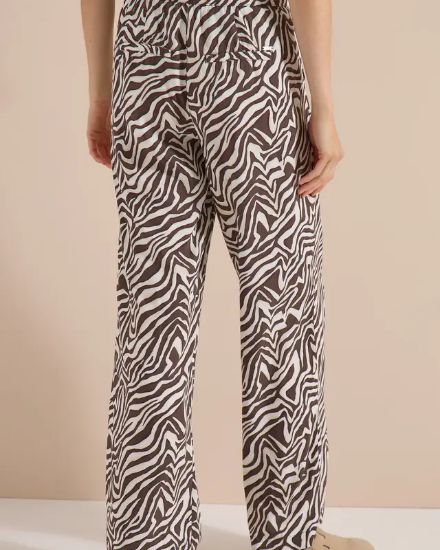 Cecil Zebra Muster Hose Neele - Brown Cacao