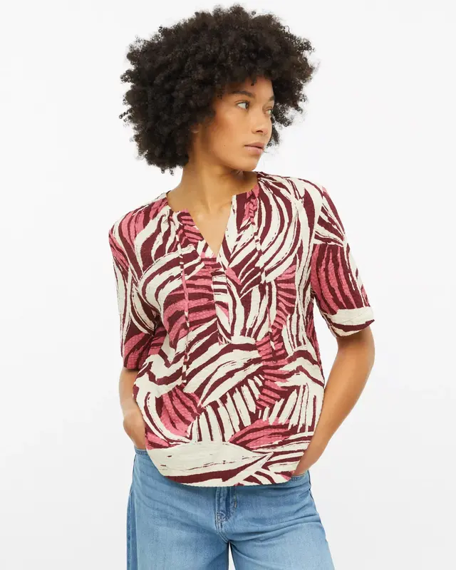 S. Oliver Print Blouse - Pink