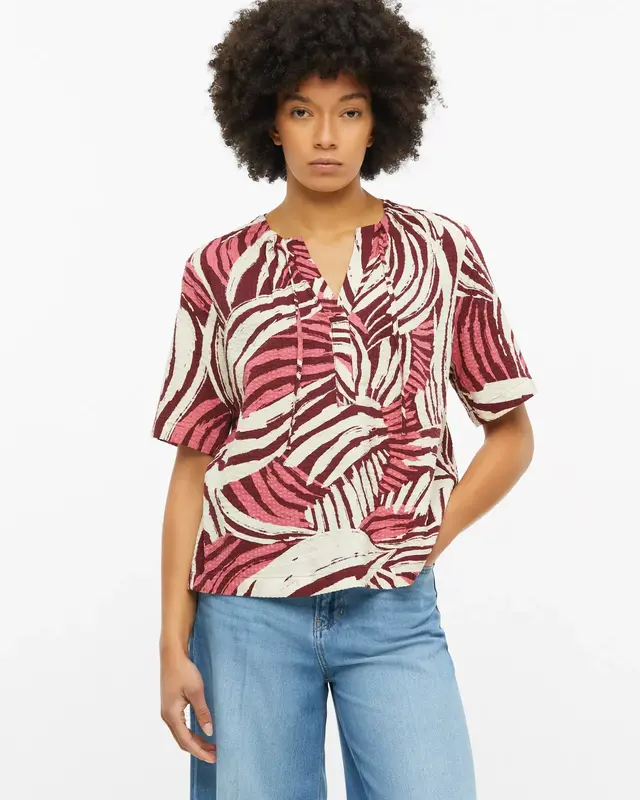 S. Oliver Print Blouse - Pink