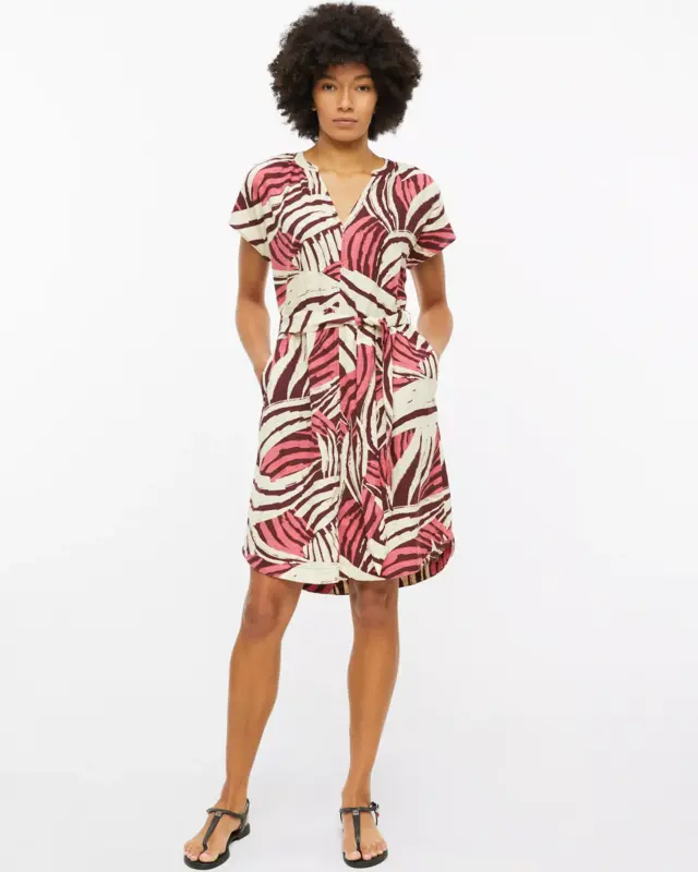 S. Oliver Linnenmix Jurk - Pink