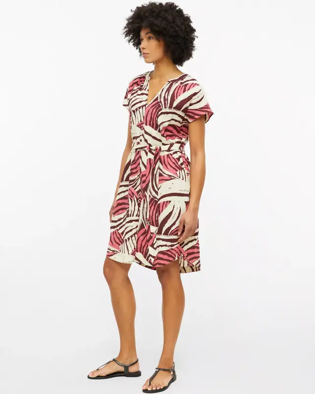 S. Oliver Linnenmix Jurk - Pink
