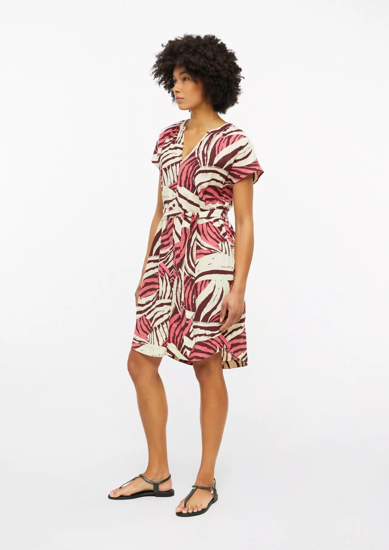 S. Oliver Linnenmix Jurk - Pink