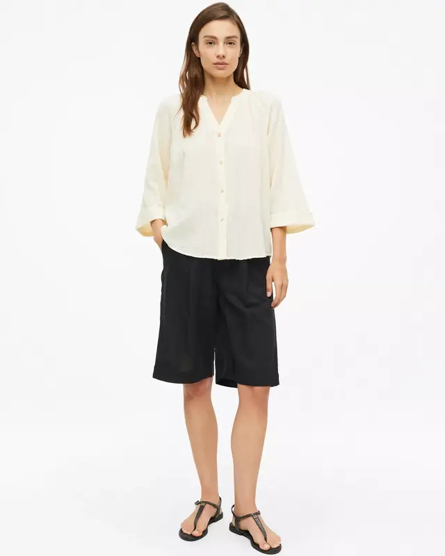 S. Oliver Structured Blouse - Cream