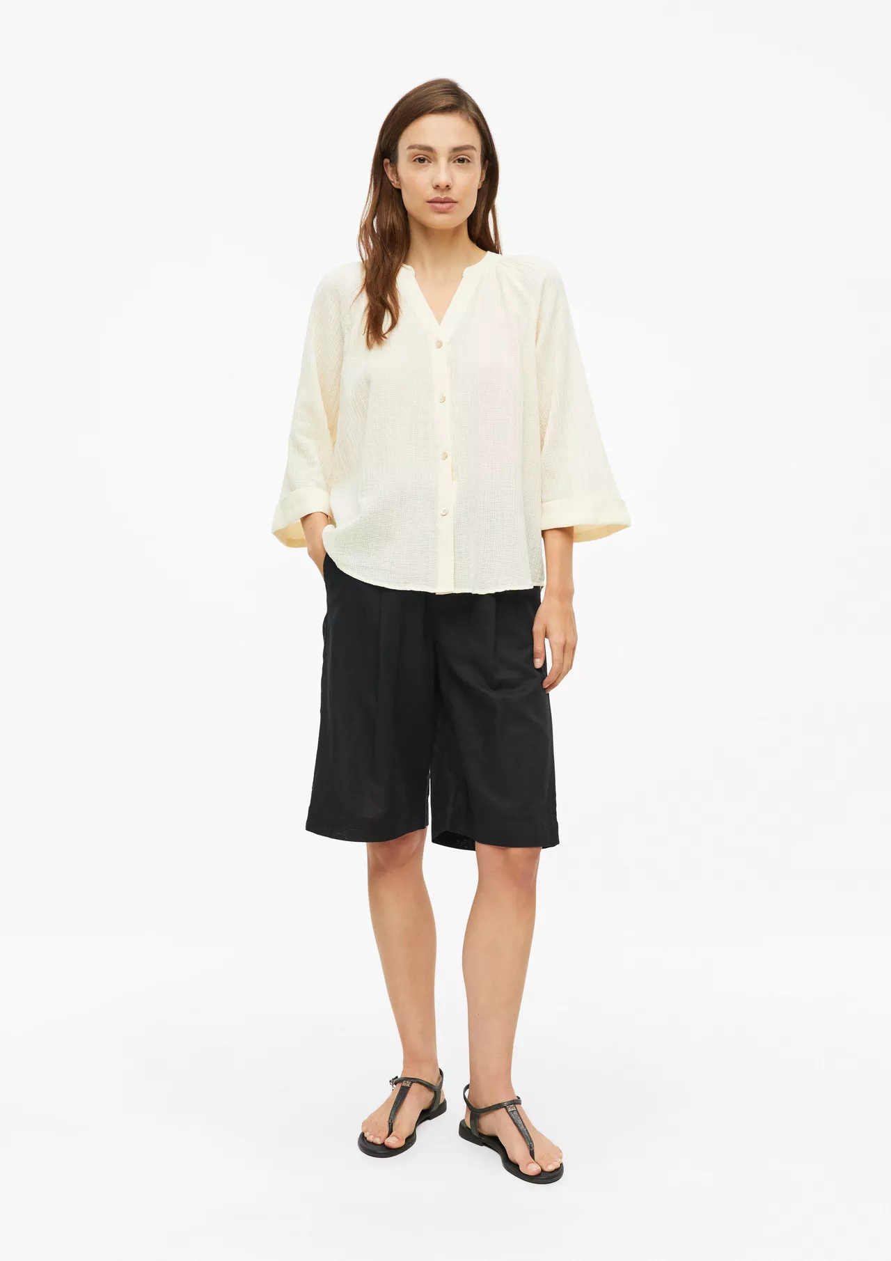 S. Oliver Structured Blouse - Cream