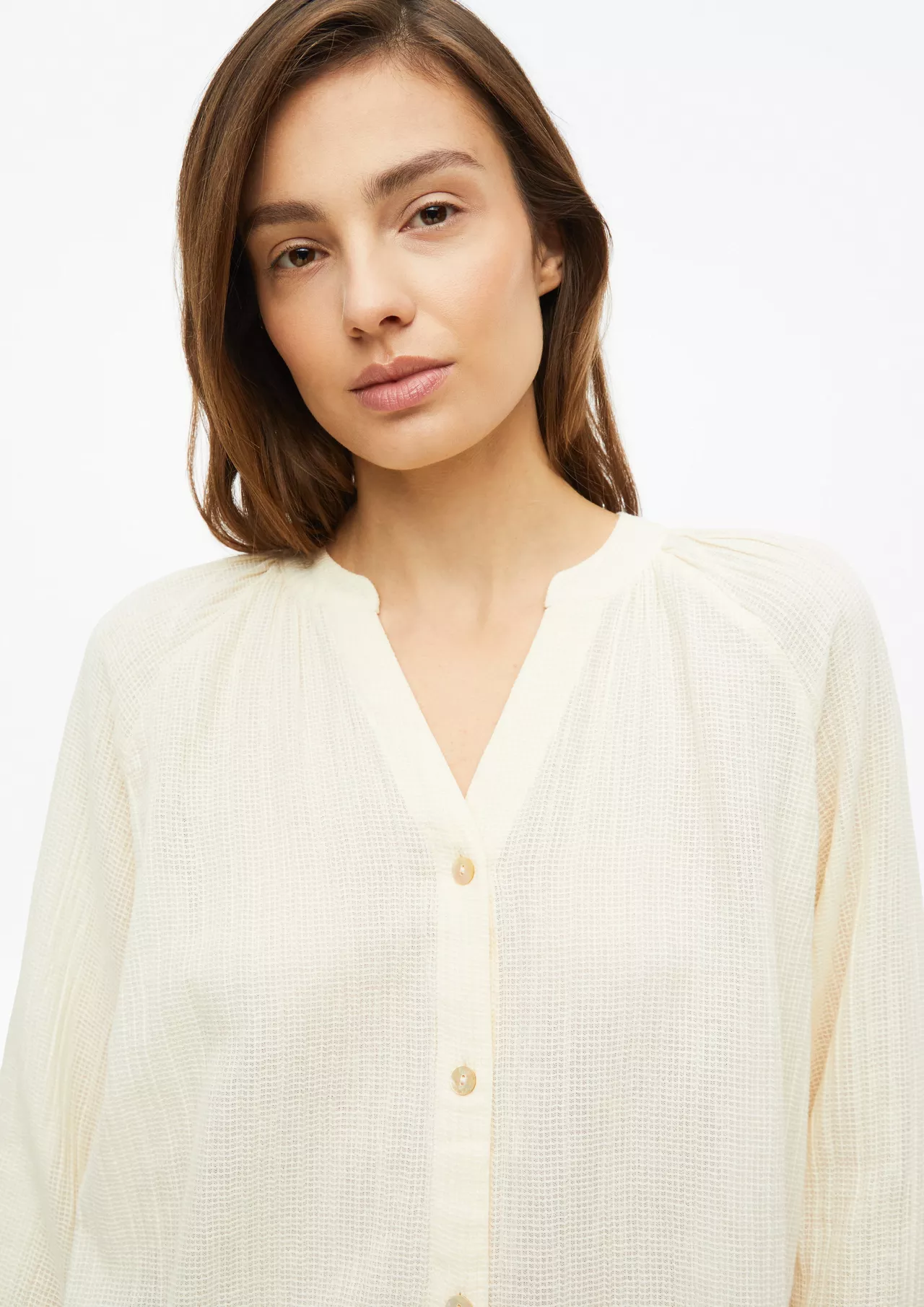 S. Oliver Structured Blouse - Cream