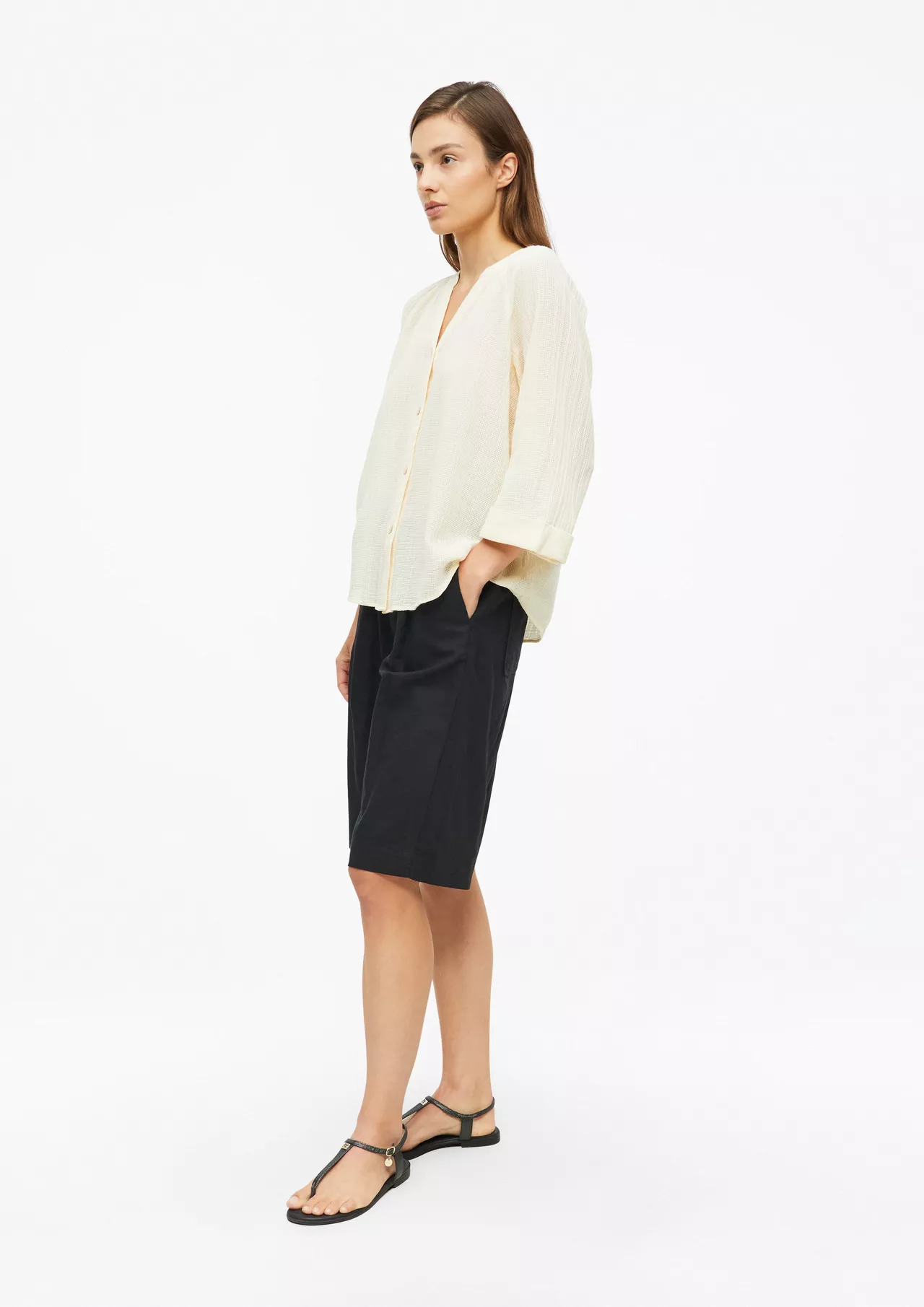 S. Oliver Structured Blouse - Cream
