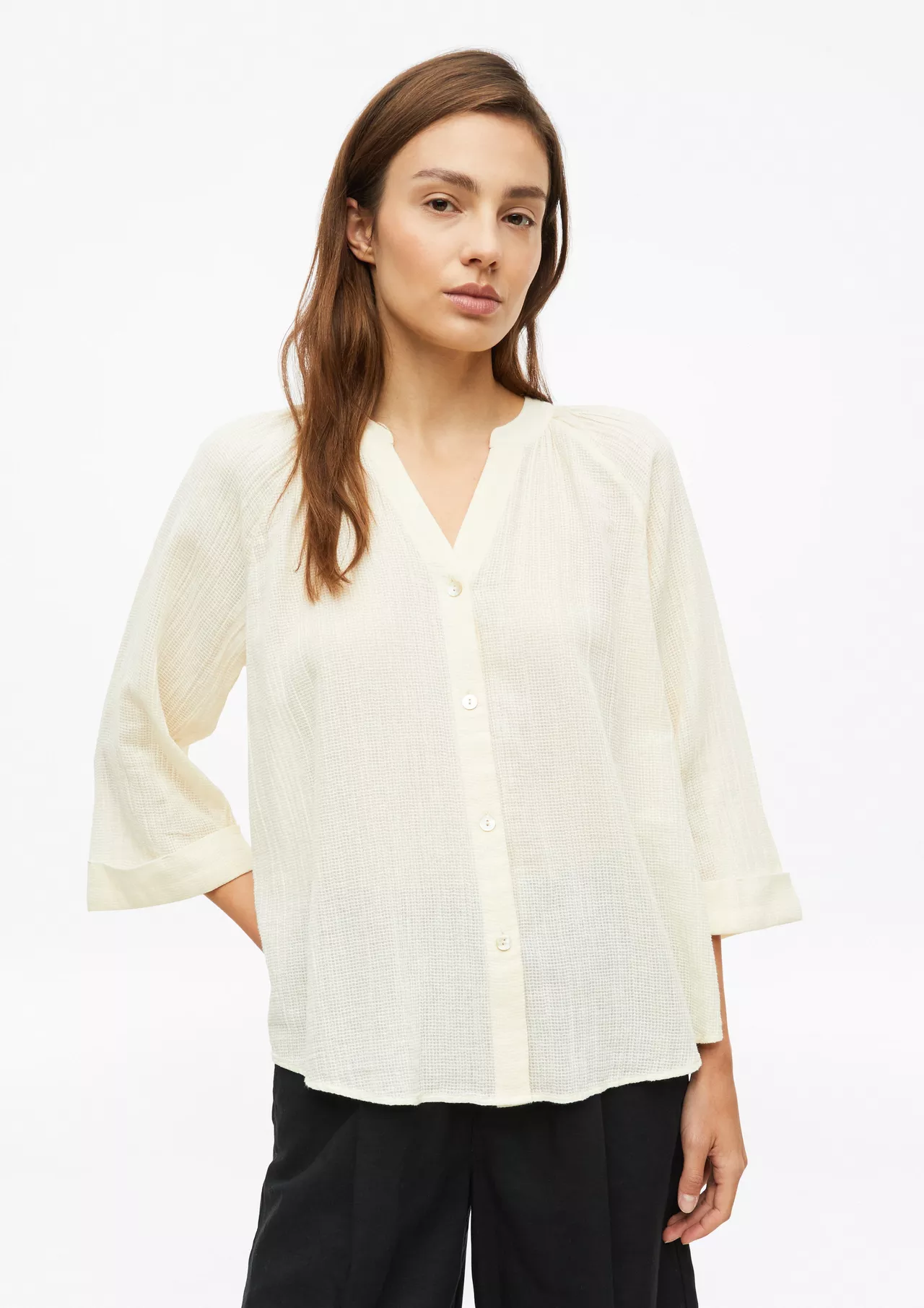 S. Oliver Structured Blouse - Cream