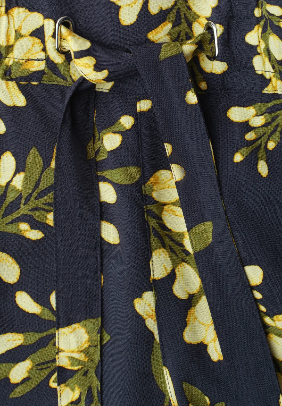 Street One Studio Mid Waist Short Blumenprint - Maritime Blue