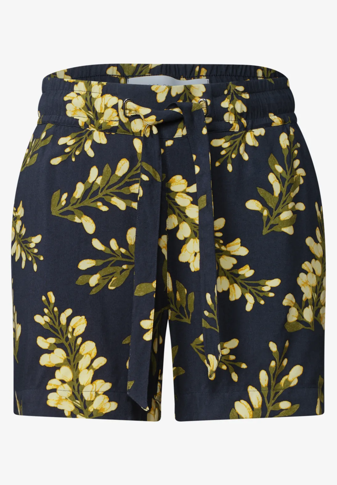 Street One Studio Mid Waist Short Flowerprint - Maritime Blue