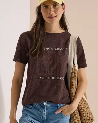 Cecil Burn-Out Shirt - Brown Cacao