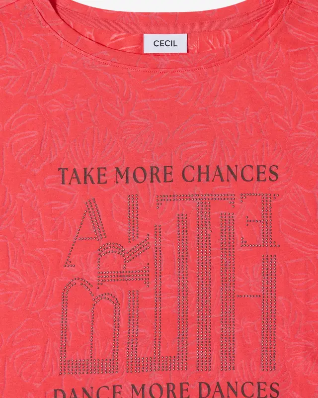 Cecil Burn-Out Shirt - Coral