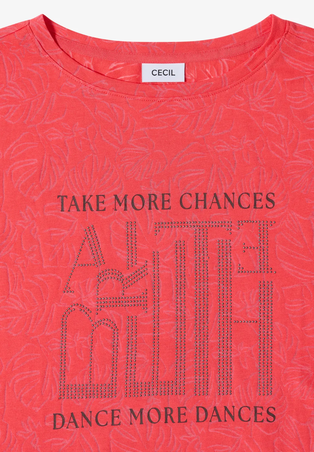 Cecil Burn-Out Shirt - Coral