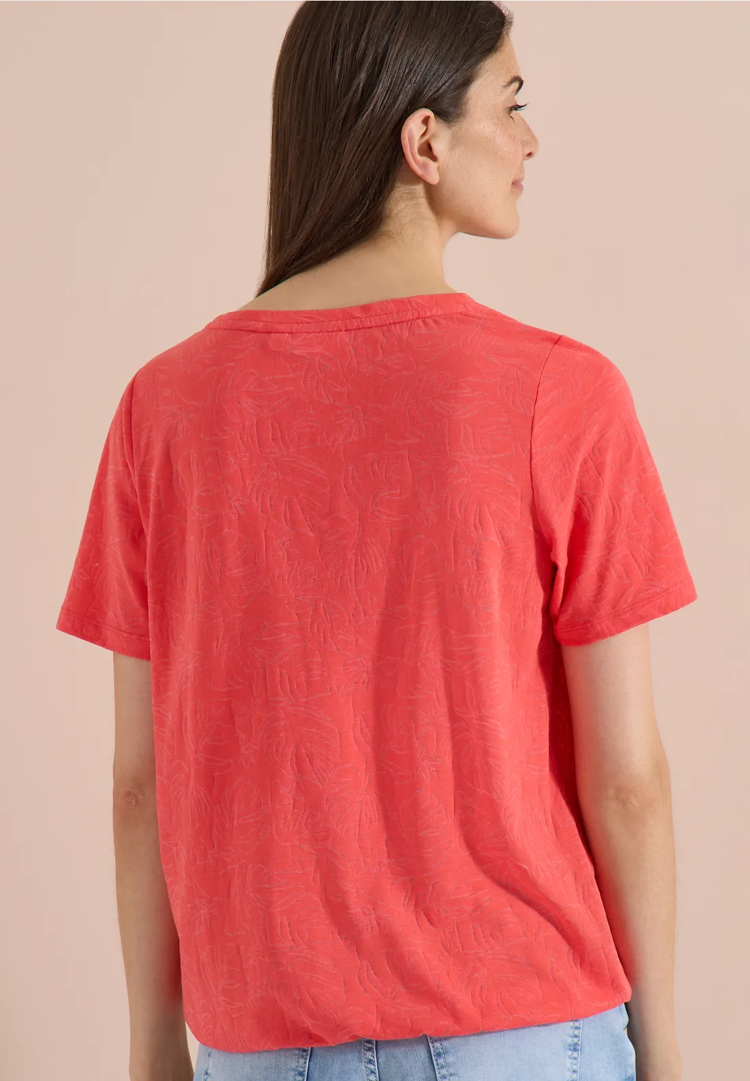 Cecil Burn-Out Shirt - Coral