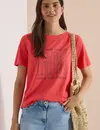 Cecil Burn-Out Shirt - Coral