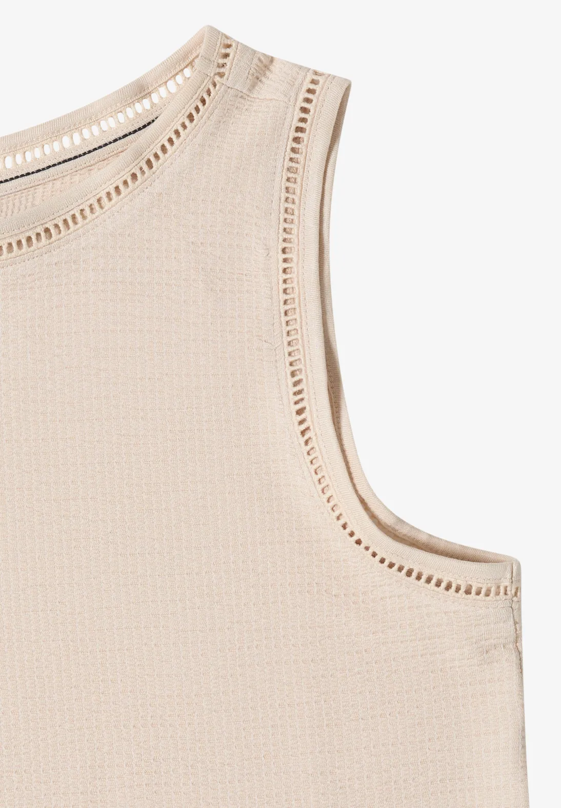 Cecil Top mit Spitze - Pearl Beige